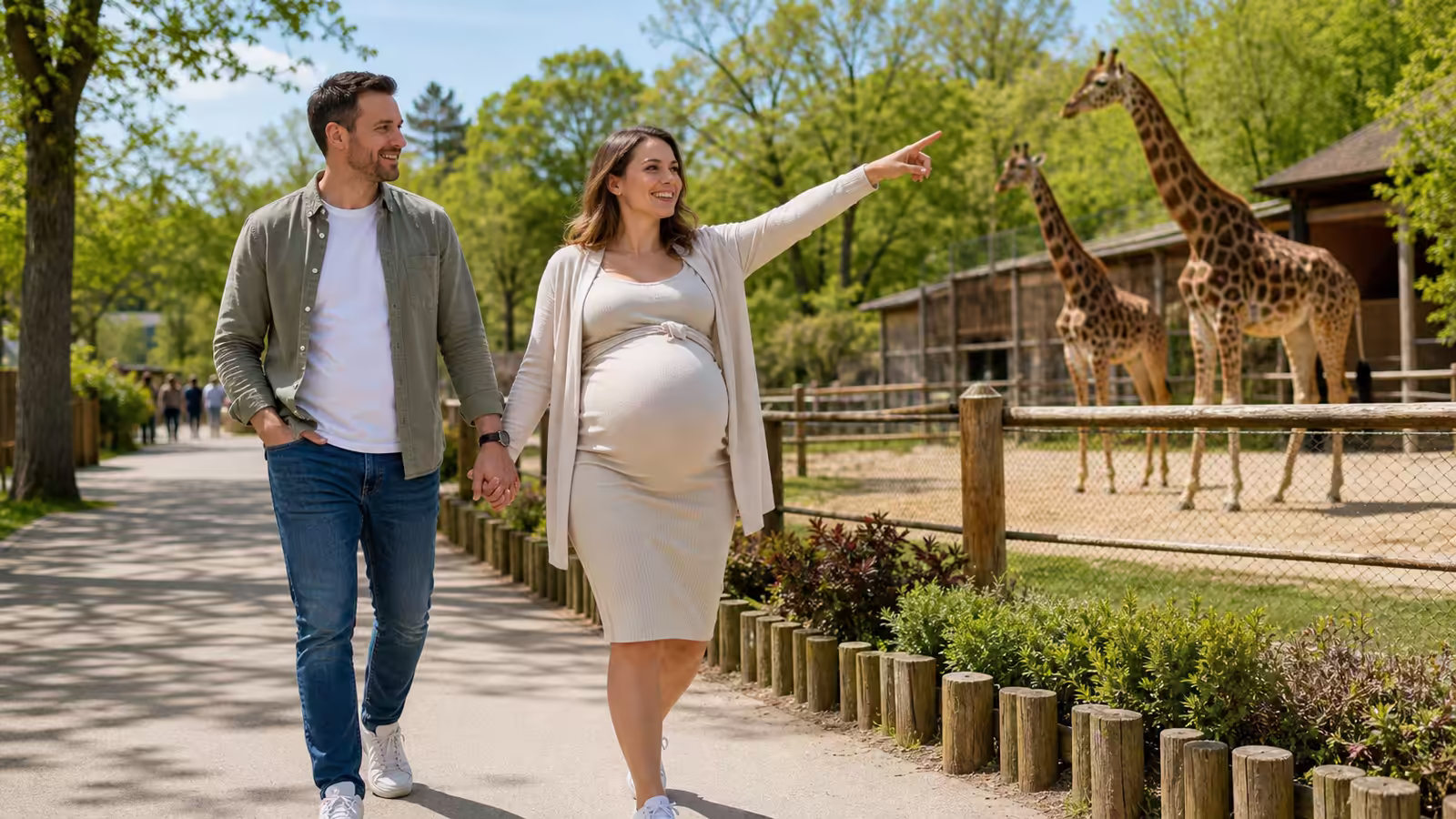 Tehotná žena s veľkým bruškom kráča s manželom po zoo v Bojniciach, čaká zdravého syna po potratoch
