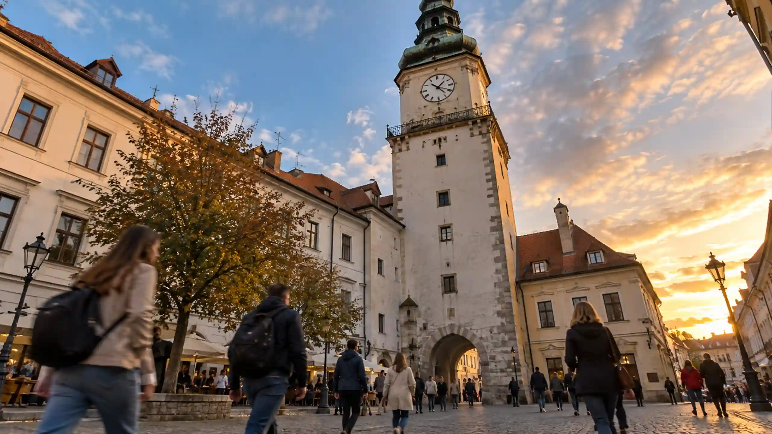 Ľudia chodiaci po námestí netušia že po smrti bez Krista ich čaká peklo namiesto neba