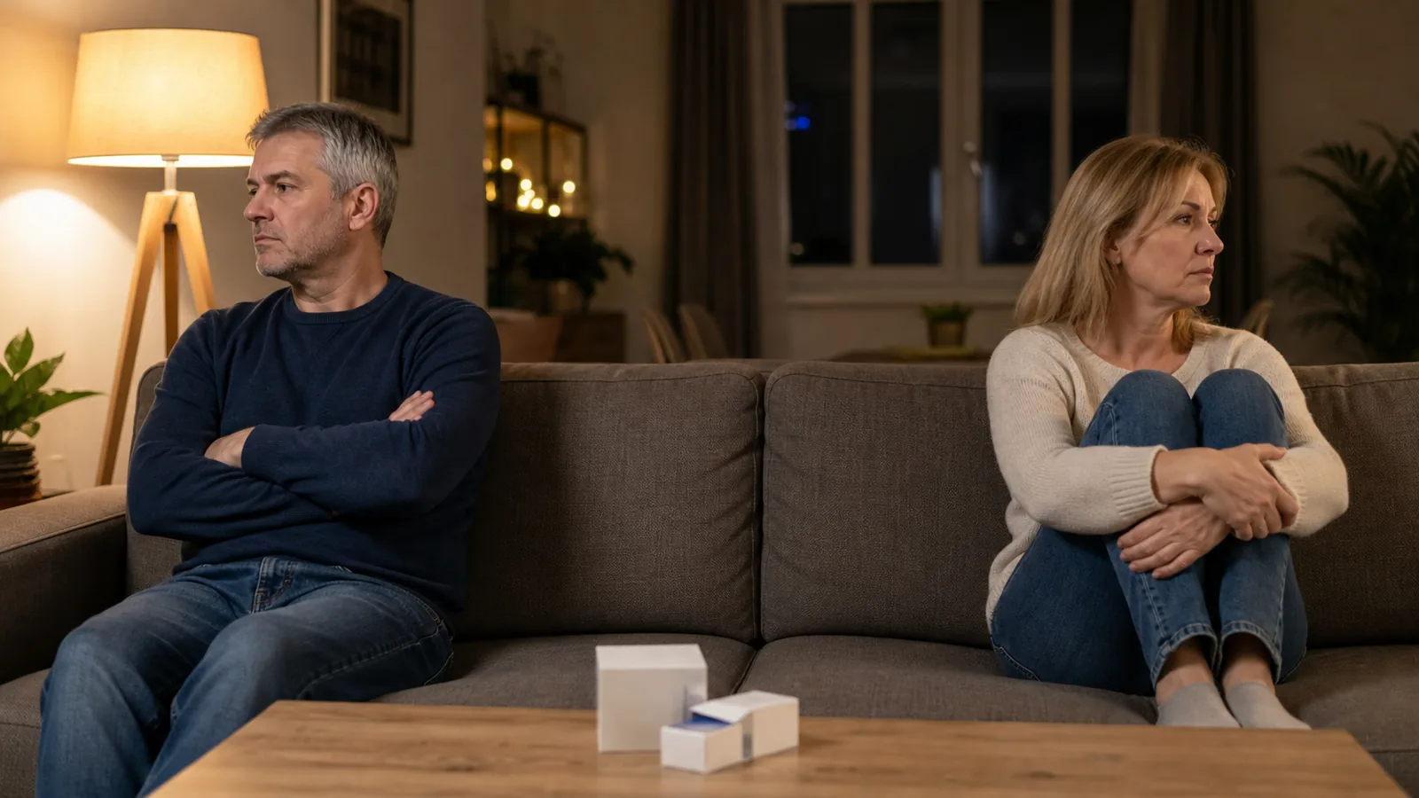 Manželia v obývačke v Martine sedia odvrátení, neodpustenie zostáva v srdci aj pri liekoch na úzkosť